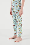 Desenli % 100 Pamuk Bisiklet Yaka Erkek Çocuk Pijama Takımı 6651001 MİNT