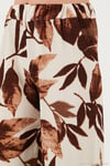 Desenli Beli Lastikli Bol Paça Kadın Pantolon 5869018 CAMEL