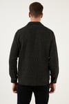 Desenli Cepli Regular Fit Uzun Kollu Kışlık Erkek Gömlek CF24W127187 SİYAH-HAKİ