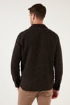 Desenli Cepli Regular Fit Uzun Kollu Kışlık Erkek Gömlek CF24W127187 SİYAH-BORDO