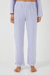 Desenli Rahat Kesim Bol Paça Yazlık Kadın Pijama Takımı 6110014 LİLA
