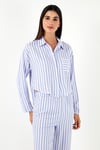 Desenli Rahat Kesim Bol Paça Yazlık Kadın Pijama Takımı 6110014 LİLA