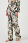 Desenli Reguar Fit Yumuşak Dokulu Kışlık Rahat Kadın Pijama Takımı 611PT288Y VİZON-YEŞİL