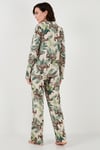 Desenli Reguar Fit Yumuşak Dokulu Kışlık Rahat Kadın Pijama Takımı 611PT288Y VİZON-YEŞİL