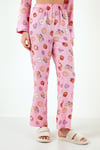 Desenli Reguar Fit Yumuşak Dokulu Kışlık Rahat Kadın Pijama Takımı 611PT288Y PEMBE