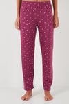 Desenli Regular Fit Gömlek Yaka Kadın Pijama Takımı 65750101 MÜRDÜM