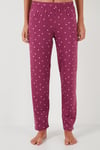 Desenli Regular Fit Gömlek Yaka Kadın Pijama Takımı 65750101 MÜRDÜM