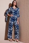 Desenli Regular Fit Truvakar Kol V Yaka Alt-Üst Kadın Takım 5865357 LACİVERT