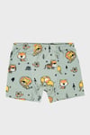 Desenli Streç Pamuklu Bisiklet Yaka Atlet Boxer 2'li İç Giyim Erkek Çocuk Takım 6651010 AÇIK HAKİ