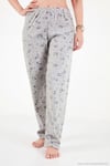 Desenli Yumuşak Dokulu Kışlık Polar Kadın Pijama Takımı 6575031 GRİ