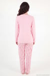 Desenli Yumuşak Dokulu Kışlık Polar Kadın Pijama Takımı 6575031 PEMBE