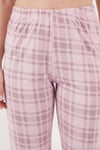 Desenli Yumuşak Dokulu Regular Fit Düğmeli Kısa Kollu Kadın Pijama Takımı 65750101Y PUDRA