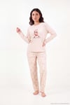Desenli Yumuşak Dokulu Uzun Kollu Kadın Pijama Takımı 65750155 SOMON