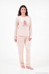 Desenli Yumuşak Dokulu Uzun Kollu Kadın Pijama Takımı 65750155 SOMON