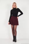 Dik Yaka Büzgü Detaylı Kadın Bluz 5866884 SİYAH