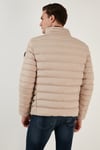 Dik Yaka Fermuarlı Cepli Slim Fit Şişme Erkek Mont 649002 VİZON