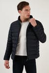 Dik Yaka Fermuarlı Cepli Slim Fit Şişme Erkek Mont 649002 LACİVERT