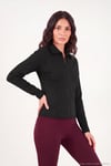 Dikiş Detaylı Yarım Fermuarlı Örme Kadın Bluz 5866643 SİYAH
