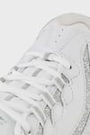 D'Lites - Glimmer Eve Deri Logolu Sneaker Kadın Ayakkabı 13155 WSL BEYAZ-GÜMÜŞ