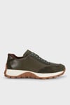 Dokulu Deri Bağcıklı Sneaker Erkek Ayakkabı 15224165T1 HAKİ
