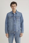 Drake Denim Pamuklu Regular Fit Erkek Kot Ceket 010143-89136 MAVİ