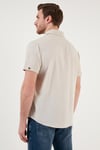 Düğmeli Yaka Pamuklu Slim Fit Cepli Erkek Gömlek CF21S111153 TAŞ
