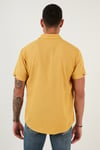 Düğmeli Yaka Pamuklu Slim Fit Cepli Erkek Gömlek CF21S111153 HARDAL