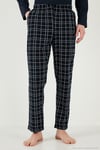 Ekoseli Cepli Beli Lastikli % 100 Pamuk Regular Fit Erkek Pijama Takımı 6572001 LACİVERT-YEŞİL