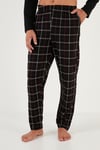 Ekoseli Cepli Beli Lastikli % 100 Pamuk Regular Fit Erkek Pijama Takımı 6572001 SİYAH