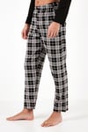 Ekoseli Cepli Beli Lastikli % 100 Pamuk Regular Fit Erkek Pijama Takımı 6572001 SİYAH-BEYAZ