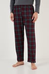 Ekoseli Cepli Beli Lastikli % 100 Pamuk Regular Fit Erkek Pijama Takımı 6572001 ANTRASİT