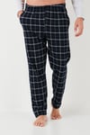 Ekoseli Pamuklu Beli Lastikli Regular Fit Uzun Kollu Erkek Pijama Takımı 6572003 GRİ MELANJ