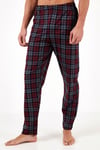 Ekoseli Pamuklu Regular Fit Kısa Kollu Erkek Pijama Takımı 6572006 FÜME