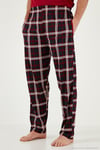 Ekoseli Pamuklu Regular Fit Kısa Kollu Erkek Pijama Takımı 60961007 BORDO