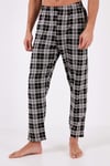 Ekoseli Pamuklu Regular Fit Kısa Kollu Erkek Pijama Takımı 6572006 SİYAH