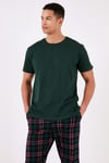 Ekoseli Pamuklu Regular Fit Kısa Kollu Erkek Pijama Takımı 6572006 YEŞİL