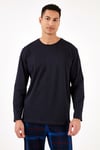 Ekoseli Pamuklu Regular Fit Uzun Kollu Erkek Pijama Takımı 6572005 LACİVERT-SAKS