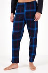 Ekoseli Pamuklu Regular Fit Uzun Kollu Erkek Pijama Takımı 6572005 LACİVERT-SAKS