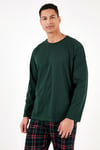 Ekoseli Pamuklu Regular Fit Uzun Kollu Erkek Pijama Takımı 6572005 YEŞİL