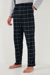 Ekoseli Pamuklu Regular Fit Yüksek Bel Bisiklet Yaka Erkek Pijama Takımı 6574000 GRİ