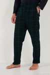 Ekoseli Pamuklu Regular Fit Yüksek Bel Bisiklet Yaka Erkek Pijama Takımı 6574000 LACİVERT