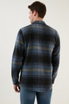 Ekoseli Regular Fit Çift Cepli Oduncu Kışlık Erkek Gömlek CF21W112577 İndigo-Sarı