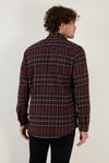 Ekoseli Regular Fit Çift Cepli Oduncu Kışlık Erkek Gömlek CF21W112577 BORDO-EKRU