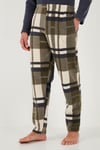 Ekoseli Regular Fit Düğmeli Bisiklet Yaka Kışlık Polar Erkek Pijama Takımı 60961008 GRİ