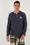 Ekoseli Regular Fit Düğmeli Bisiklet Yaka Kışlık Polar Erkek Pijama Takımı 60961008 GRİ