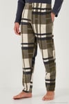 Ekoseli Regular Fit Düğmeli Bisiklet Yaka Kışlık Polar Erkek Pijama Takımı 60961008 GRİ
