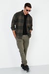 Ekoseli Uzun Kollu Slim Fit Kışlık Erkek Gömlek CF21W112844 HAKİ