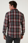 Ekoseli Uzun Kollu Slim Fit Kışlık Erkek Gömlek CF21W112844 GRİ