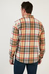 Ekoseli Uzun Kollu Slim Fit Kışlık Erkek Gömlek CF21W112844 HARDAL