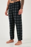 Ekoseli Yumuşak Dokulu Regular Fit Uzun Kollu Erkek Pijama Takımı 609611030 ANTRASİT